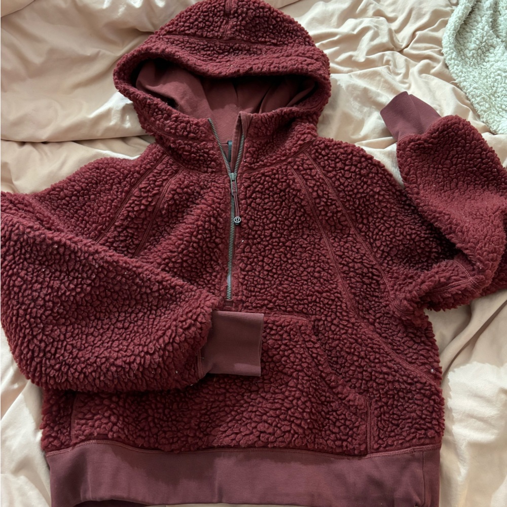 Lululemon Scuba Hoodie Sherpa (Red / Burgundy) (XS/S)
